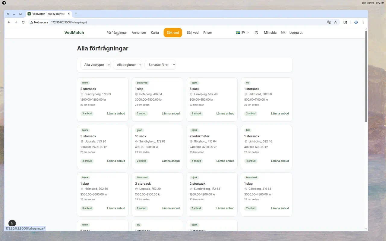Förfrågningar från köpare